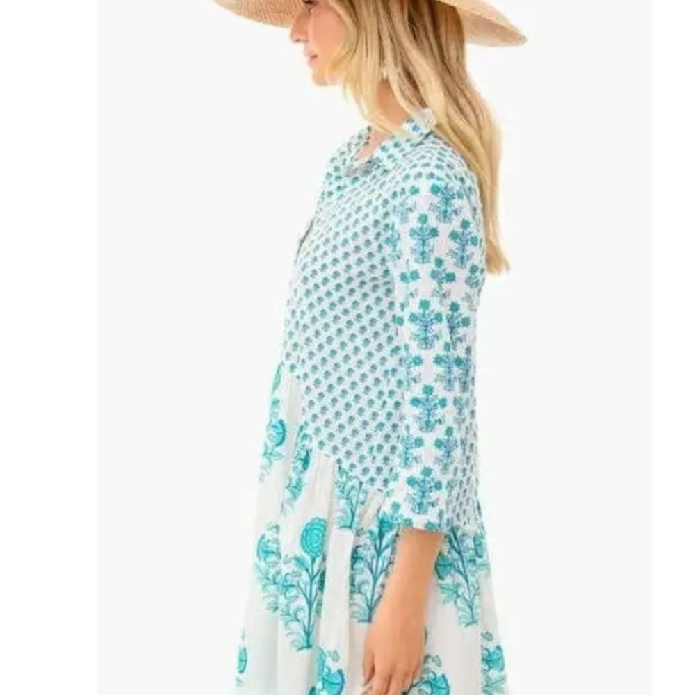 Tuckernuck RO’s GARDEN Size XS Turquoise Deauville Short Dress - Picture 6 of 9